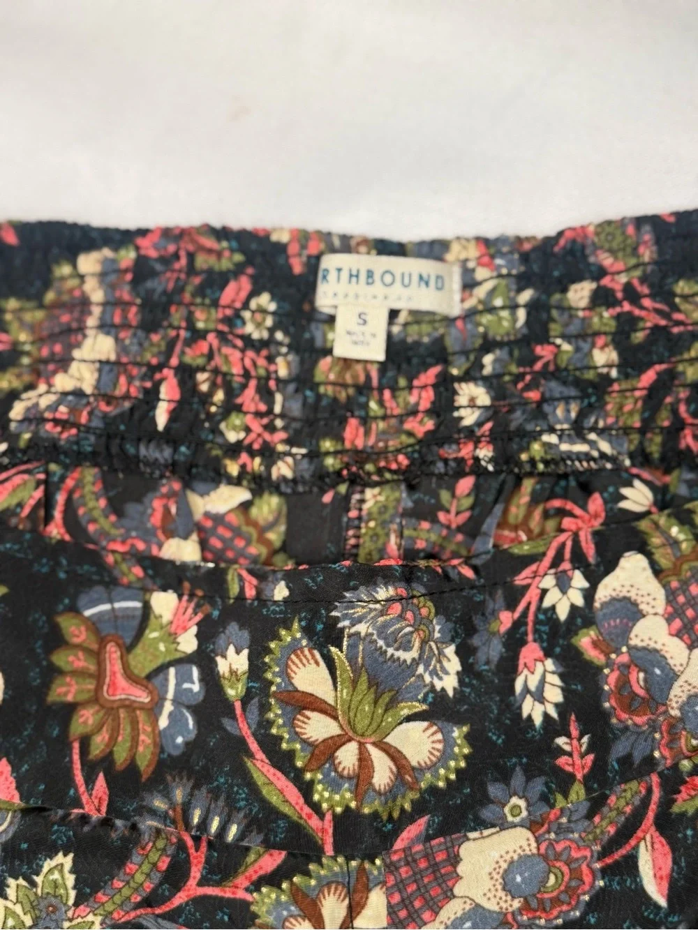 Boho Floral Black Printed Women's Shorts| Earthbound | lightweight